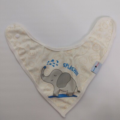 Cloth Baby Bibs drool Snap By Wonder Bunny 4pc Elephant Bunny Monkey Earth