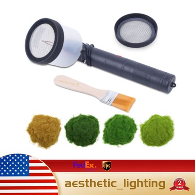 Mini Static Grass Flock Applicator Portable Handheld Grass Flocking Machine Kit