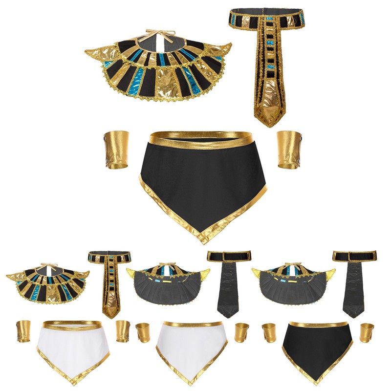 Mens Ancient Egypt Pharaoh Cosplay Outfits Halloween Theme Party Costume Set Mens Ancient Egypt Pharaoh Cosplay Outfits Halloween Theme Party Costume Set