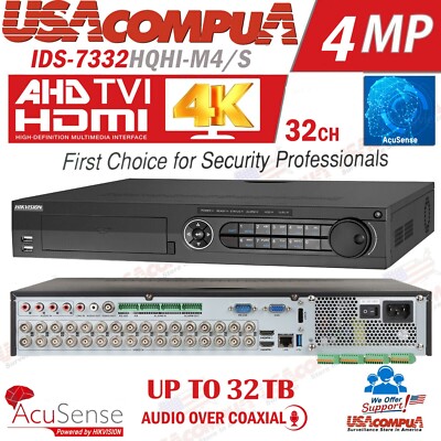 Hikvision 32 CHANNEL DVR 32CH DS-7332HQHI-M4/S HIBRYD 4MP 32CH 8CH IP NO HDD
