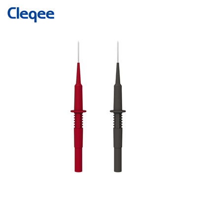 Cleqee 2PCS Insulation Piercing Needle Test Probe for 4mm Banana Plug Multimeter