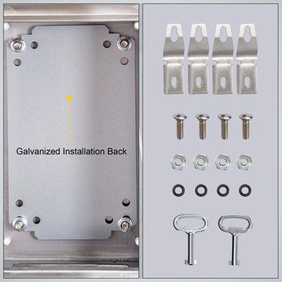 VEVOR 16x12x8" Electrical Enclosure Box Stainless Steel NEMA 4X IP65 Waterproof