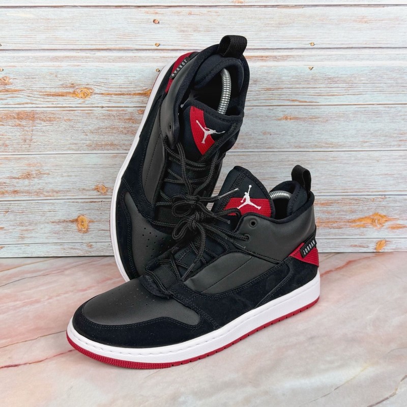 Jordan Fadeaway Bred Black Gym Red White Size 8.5 | eBay