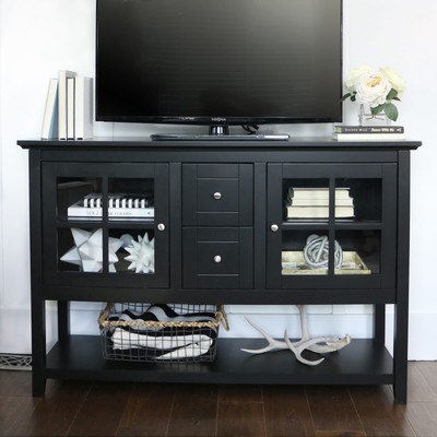 52' TV Console / Buffet Cabinet - Black - 52 X 16 X 35h
