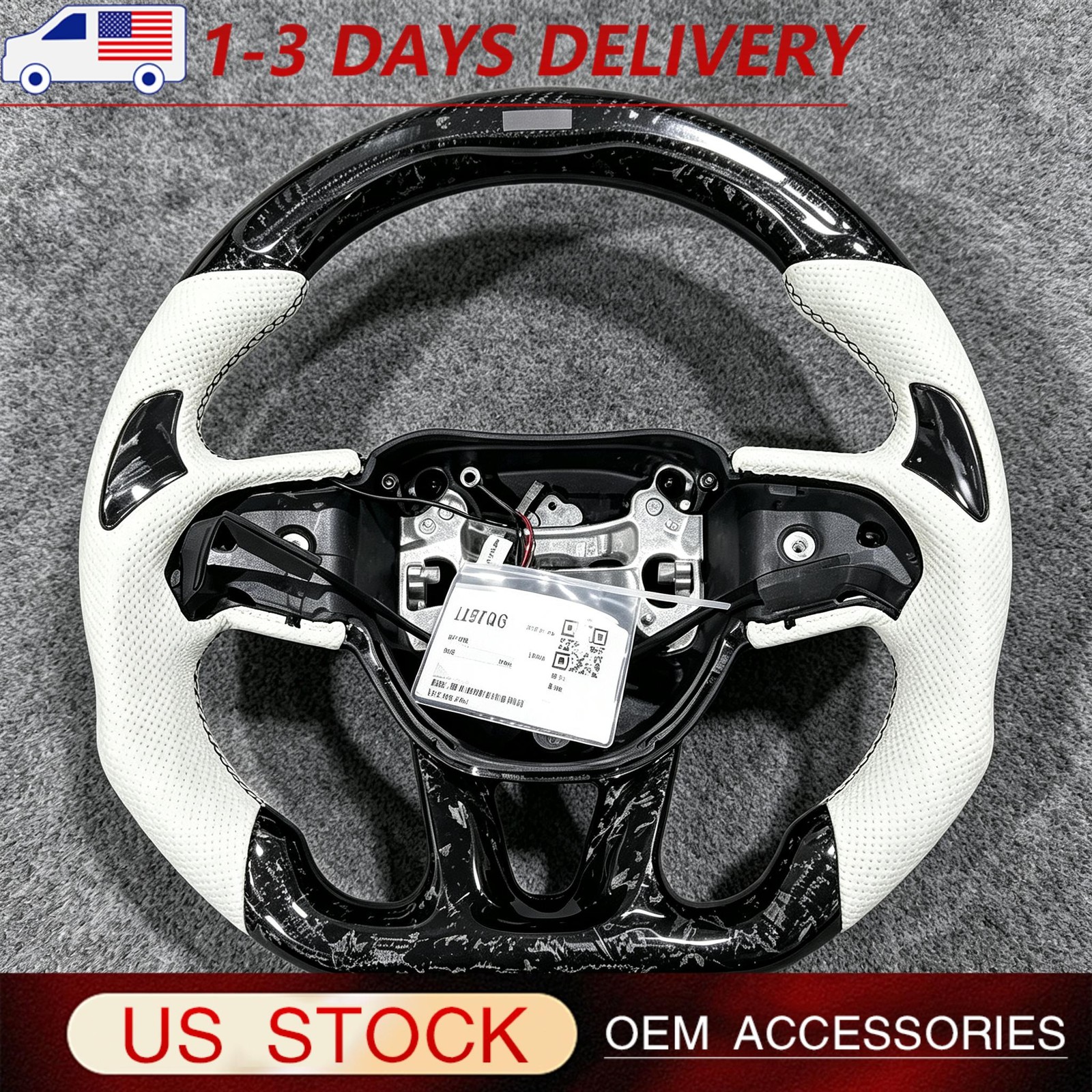 LED Carbon Fiber Steering Wheel fit Dodge Charger Challenger Durango SRT 15+