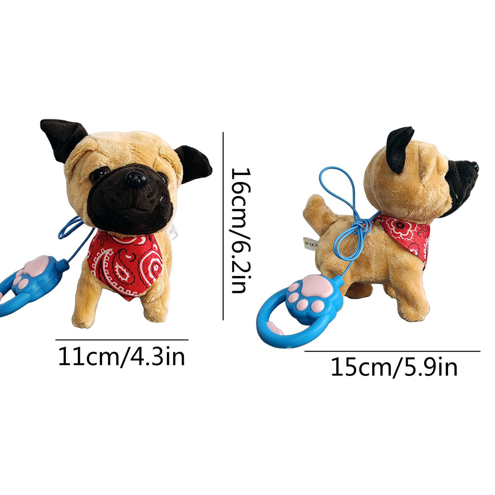 Robot Dog Plush Toy Plush Puppy Electronic Interactive Pet Dog Walking, Barking