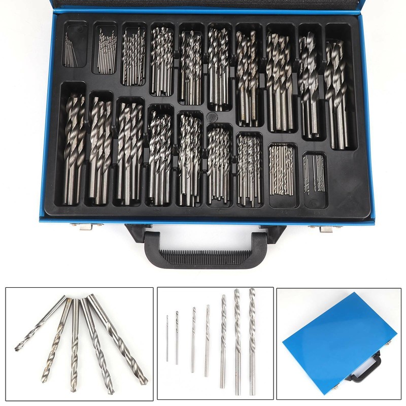 170 tlg TITAN HSS Metallbohrer Spiralbohrer Holzbohrer 1-10mm Bohrer set
