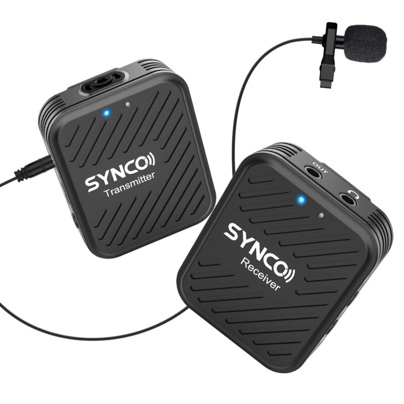 Wireless Lavalier Microphone, Synco G1(A1) 2.4g System Lapel Mic For Camera Dslr
