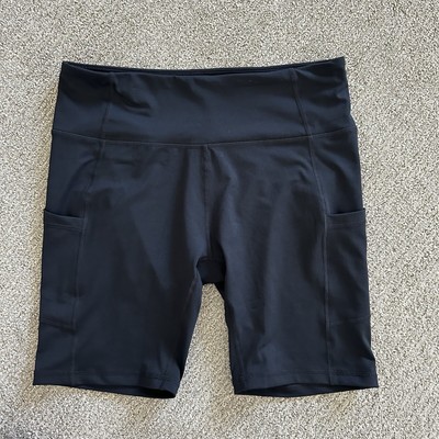 BALEAF Biker Shorts High Waist Yoga Black Size XL