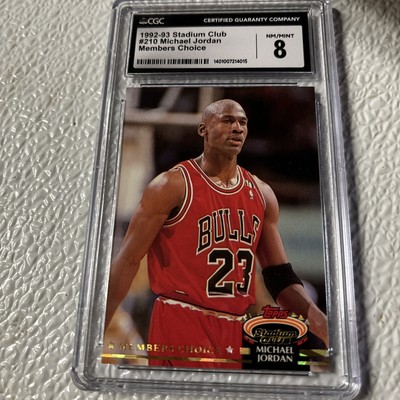 1992-93 Topps Stadium Club - Members Choice #210 Michael Jordan CGC 8