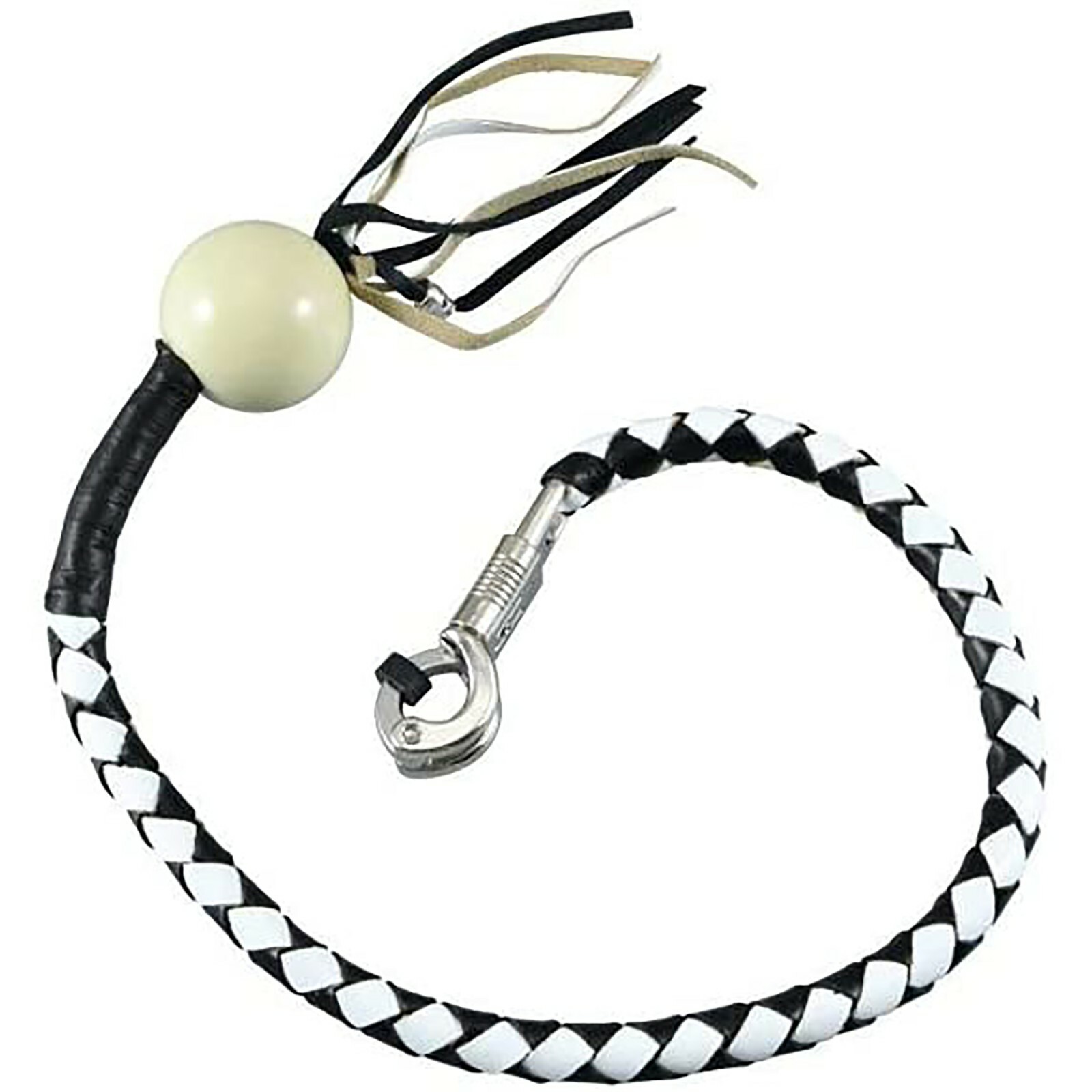 【新品】Get Back Whip ウィップ　36\"　銀黒 スカル 36