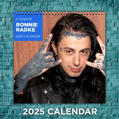 Ronnie Radke 2025 Rock Stars Calendar, 12-Month Singer Wall Calendar