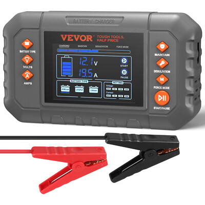 VEVOR Smart Battery Charger 20A Lithium LiFePO4 Lead-Acid Car Battery Charger