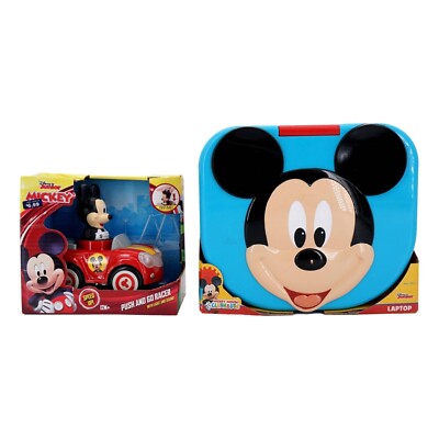 Disney Jr Mickey Mouse Clubhouse Laptop & Push And Go Racer