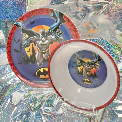 New Batman DC Comics 2013 Zak Designs Melamine Dinner Set Kids Bowl & Plate