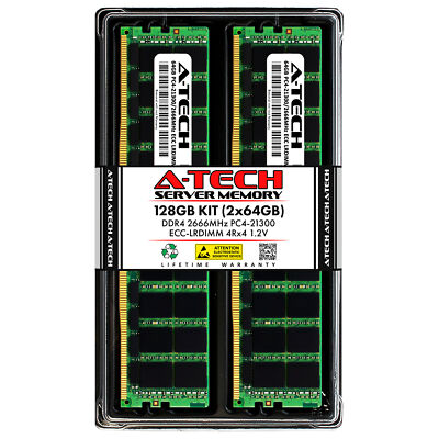 128GB 2x64GB 4Rx4 PC4-2666V-L HP Z640 Z840 Z8 G4 Memory RAM