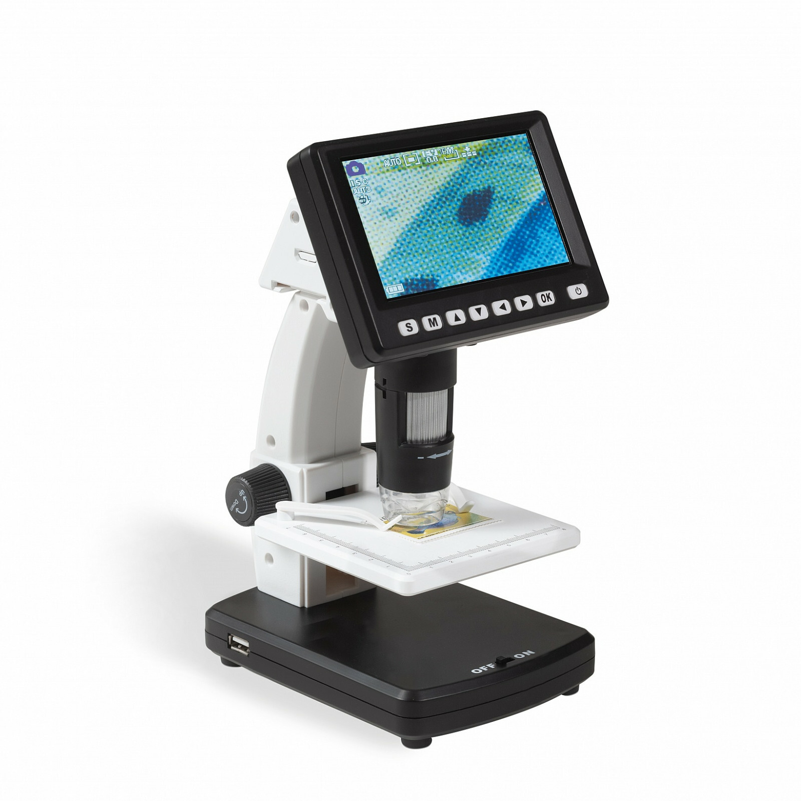 Leuchtturm LCD Digitalmikroskop DM 5 Digital Mikroskop Vergrößerung 20 x 200 