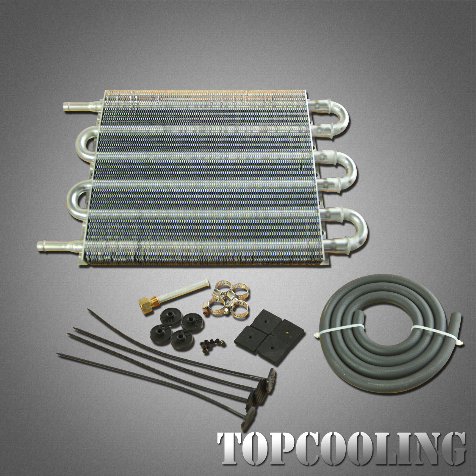 6 Row Aluminum Transmission Oil Cooler Manual To Auto Radiator