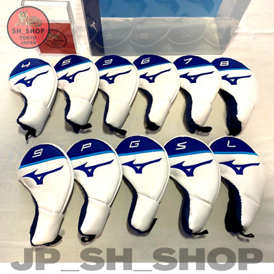 MIZUNO Golf Iron Cover Tour Series 11 pieces Set white/blue (3 -9, P, G, S, L)