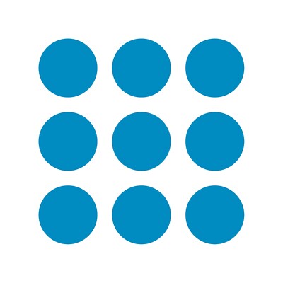 9 Dot Spot Circle Vinyl Decal Car Laptop Round Sticker Set of 9