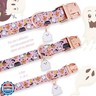 Faygarsle Bow Tie Halloween Fall Dog Collar for Small Medium Large Dogs Fashionable Cute Collar for Male Female Dogs Pink Cotton Dog Collar with Metal Buckle Spectre Pumpkin Pattern M