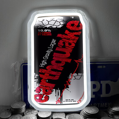 Earthquake High Gravily Lager Neon Sign Light Home Corridor Wall Decor 12''x7'' H4