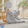 Ruffled Toddler Blanket Ruffle Comforter for Baby Toddler Girls, Soft Cozy Cute Quilted Blanket Breathable Microfiber Comfortable Down Alternative Small Size Quilt with Ruffle - 39