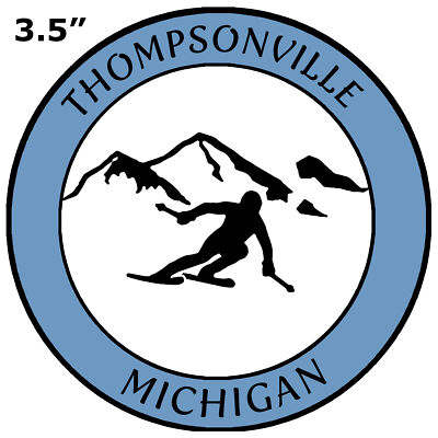 Thompsonville Michigan Extreme Skier - Car Truck Window Bumper Sticker Decal