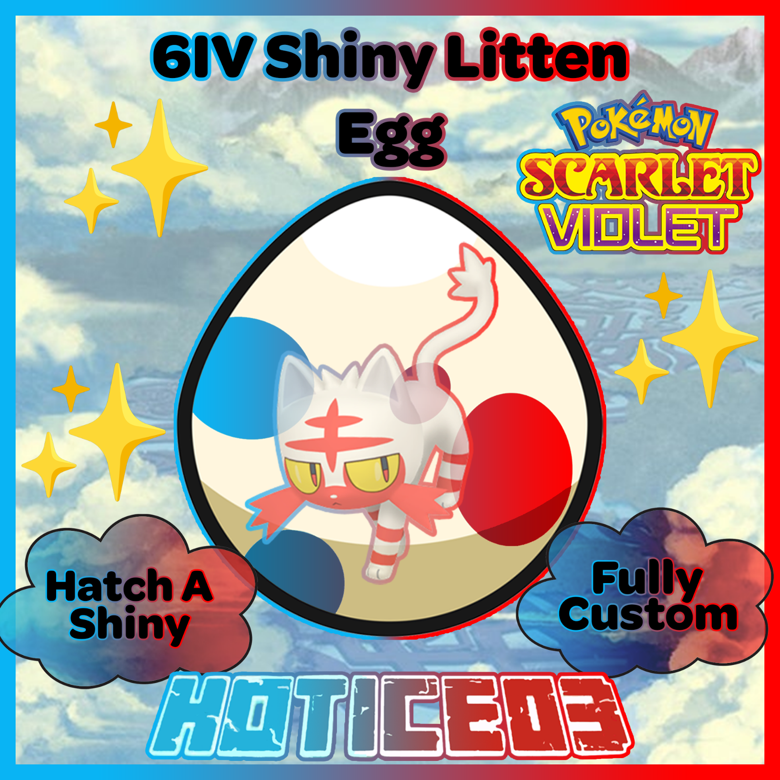 litten shiny pokemon card Litten ✨ SHINY 6IV EGG ✨ Pokemon Scarlet & Violet ✨ INDIGO DISK DLC ✨