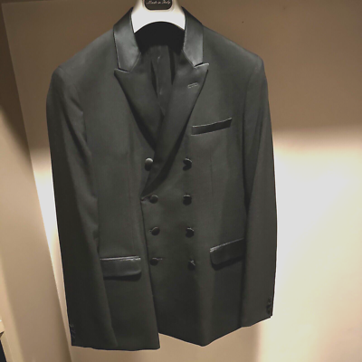 Emporio Armani Matt Line Double Breasted tuxedo black tux Blazer
