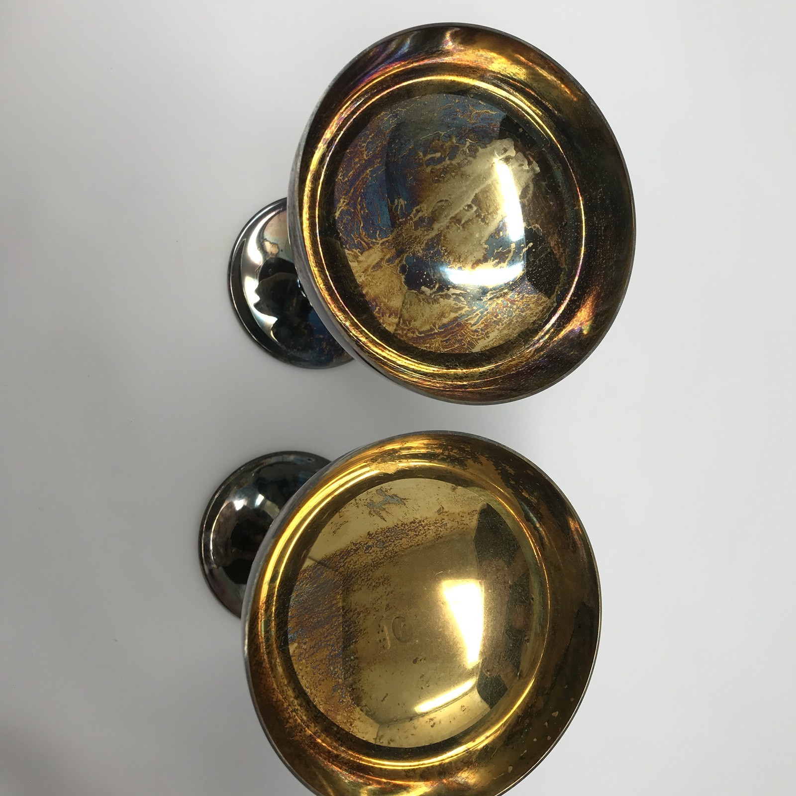 GOBLET CUP WINE SIGNED EL DE UBERTI CROWN ITALY SET OF 2