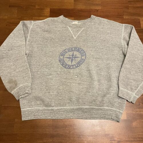 VTG 50s Russell Athletic Gray Single V Sweatshirt Large VTG 50s Russell Athletic Gray Single V Sweatshirt Large