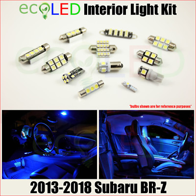 Fits 2013-2018 Subaru BR-Z BLUE Interior LED Light Package Replacement Kit 6 PC
