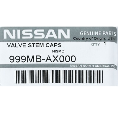 OEM Nissan Nismo Wheel Valve Stem Caps 370Z Altima Maxima Titan Frontier NEW