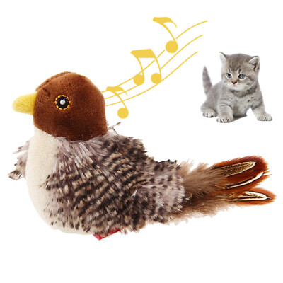 New Simulated Chirping Bird Cat Toy For Indoor Cats Interactive Cat Toy Sounds