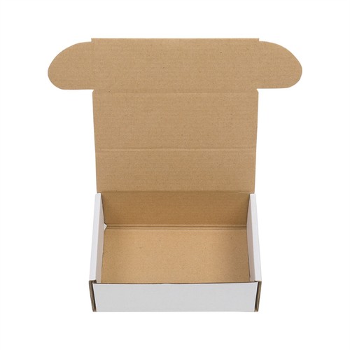 6x4x2'' Shipping Boxes 50 Pack White Corrugated Cardboard Box Mailer Paper Boxes