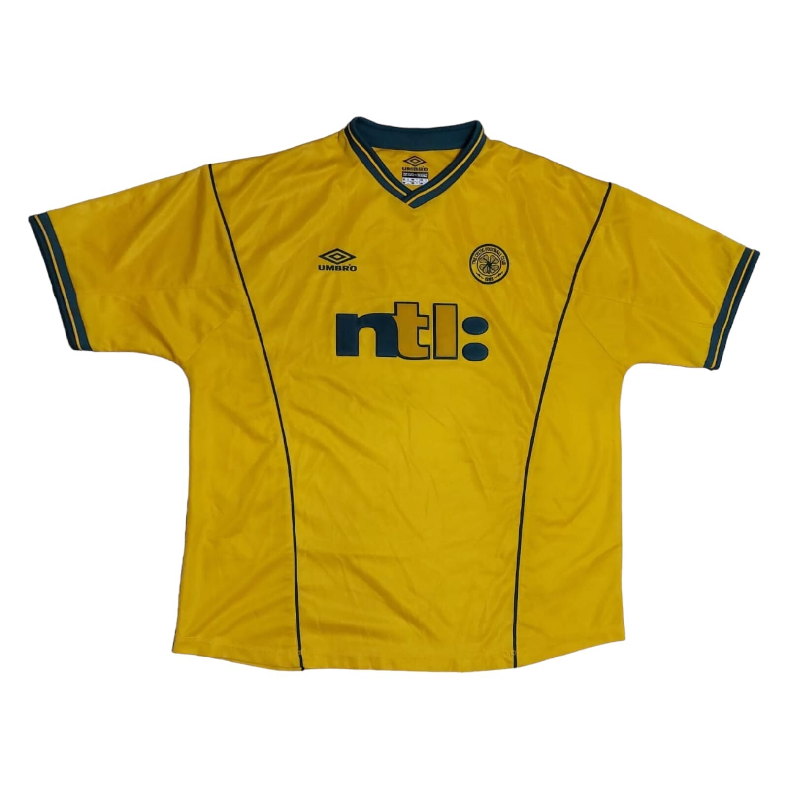 Umbro Celtic F.C Soccer Jersey NTL Shirt Yellow Color Size