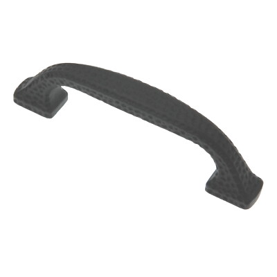 Warwick Rustic Wrought Iron Black Hammered Cabinet Knob and Handle Pulls