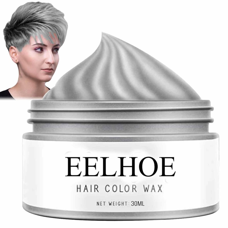 Wax Mud Dye Cream Temporary Modeling Silver Grey Cosplay