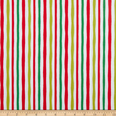 HOW THE GRINCH STOLE CHRISTMAS KAUFMAN DR SEUSS STRIPES COORDINATE FABRIC HY