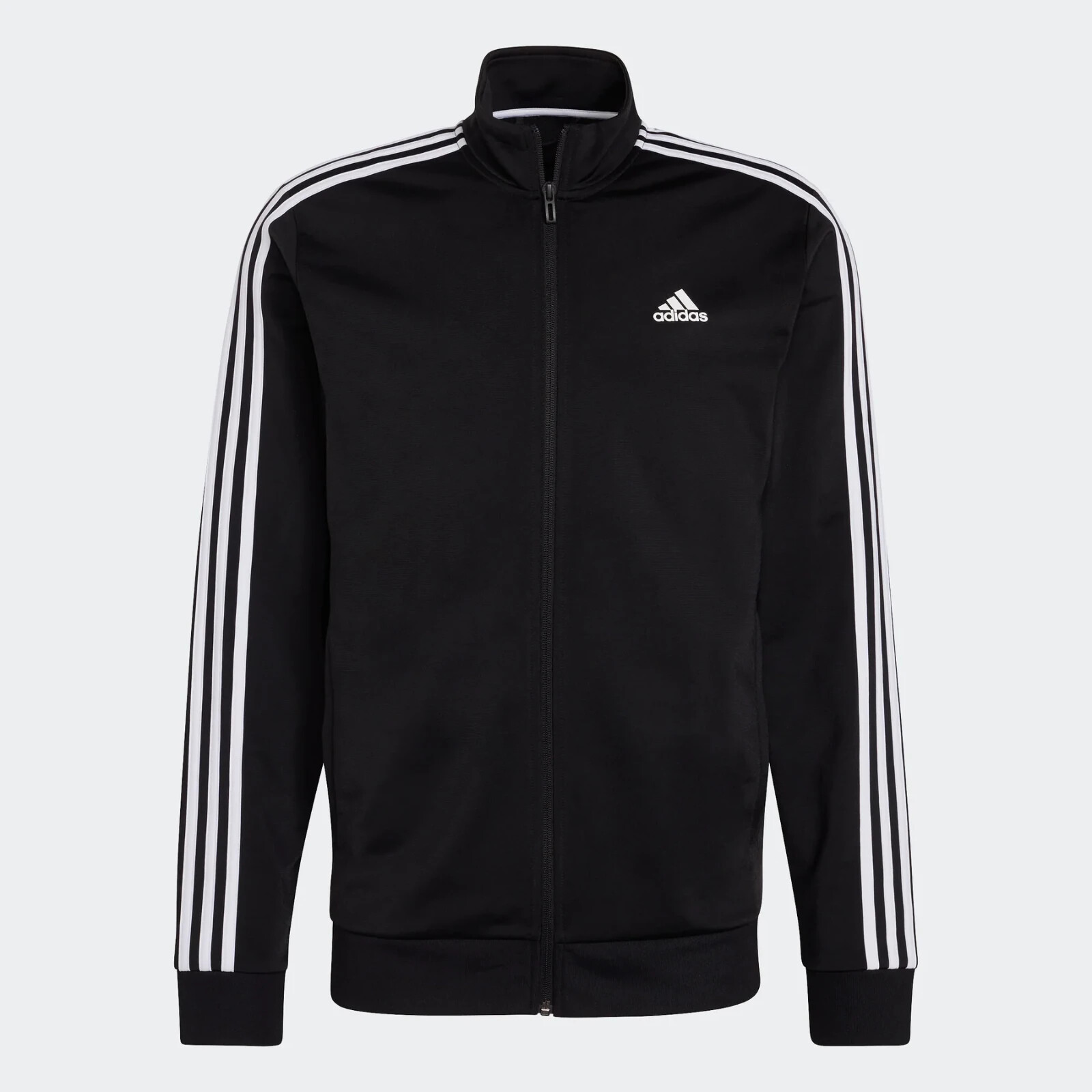 Мужская спортивная куртка Adidas Essentials с 3 полосками размера XL, черно-белая