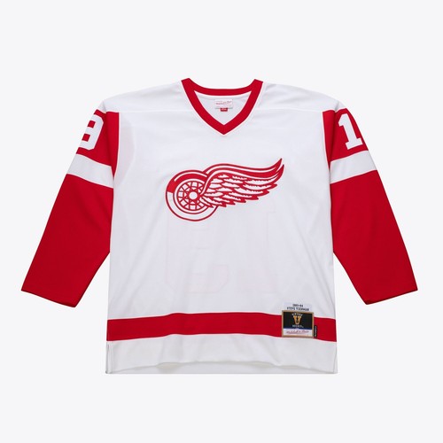 Мужская БЕЛАЯ МАЙКА Mitchell & Ness NHL RED WINGS 1983 года выпуска от СТИВА АЙЗЕРМАНА