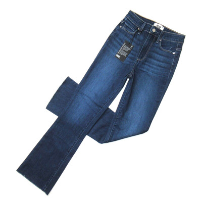 NWT Paige Claudine in Stayin Alive High Rise Ankle Flare Raw Hem Jeans 24
