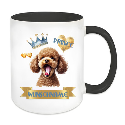 Hundetasse,Rasse, Pudel mit Wunschname, Prince, Geschenkidee, Poodle, A6202