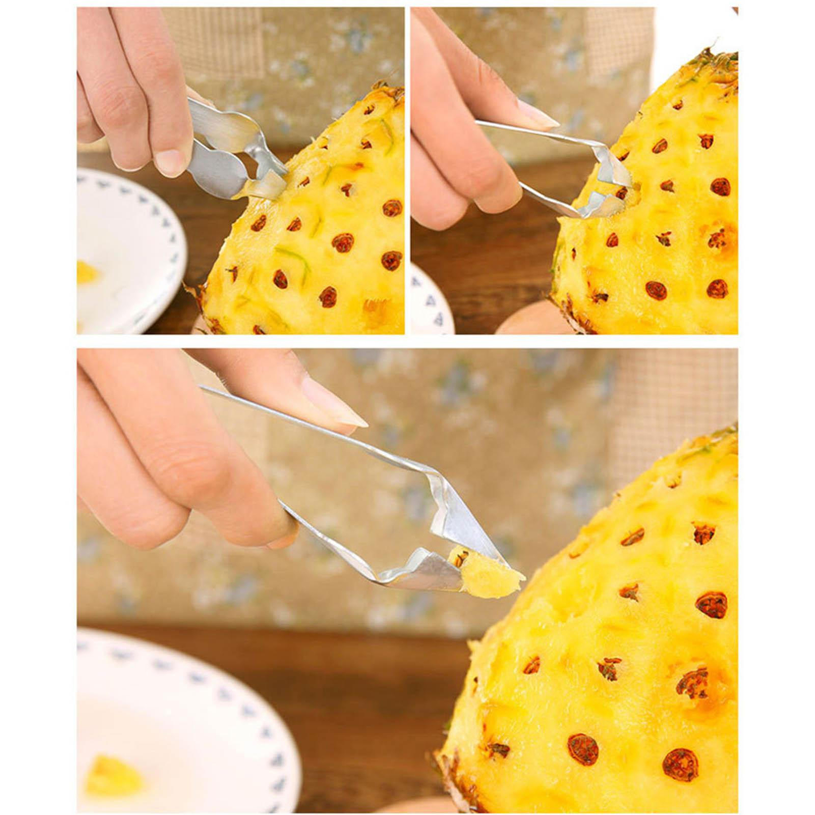5pc Pineapple Corer Slicer Cutter Eye Peeler Fruit Stainless Steel V Shape Tools