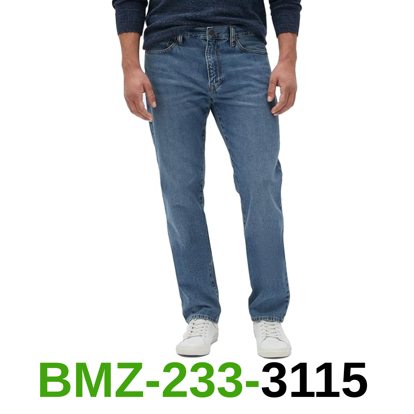 GAP Mens Straight Fit Jeans, Sierra Vista Medium Wash, 38W x 32L