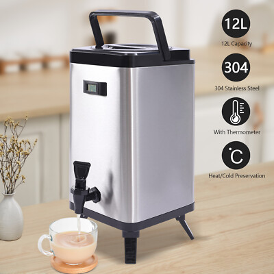 12L Insulated Hot Cold Catering Beverage Drink Dispenser Coffee Tea Dispenser