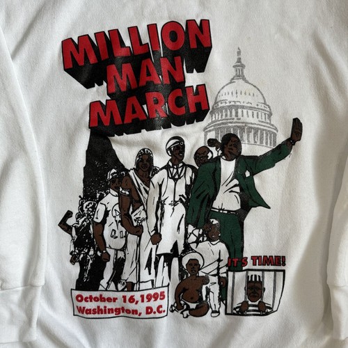 Million Man March スウェット Lサイズ 90s Vintage Million Man March 1995 Sweatshirt 90s Hip Hop Rap