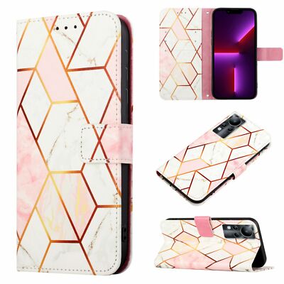 Phone Case For Infinix Zero X Leather Protector Marble Cover Flip Wallet