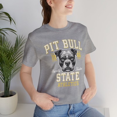 Pit Bull State Athletics T-shirt, Great Gift, College, Dog Shirt